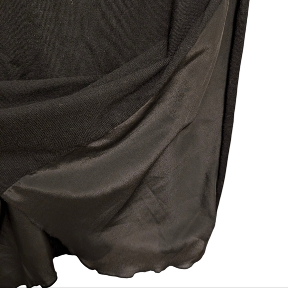 STYLE&CO Beaded Flair Tunic Black White Soft Embellished Twirl Long Top Small - Picture 10 of 11